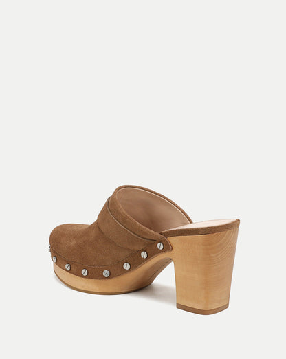Veronica Beard | Larken Platform Clog in Chestnut Chestnut