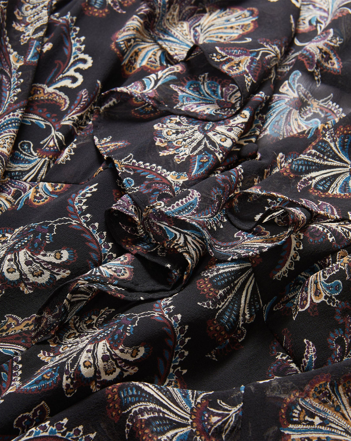 Veronica Beard | Adrienne Silk Mini Dress in Black Paisley Black Multi
