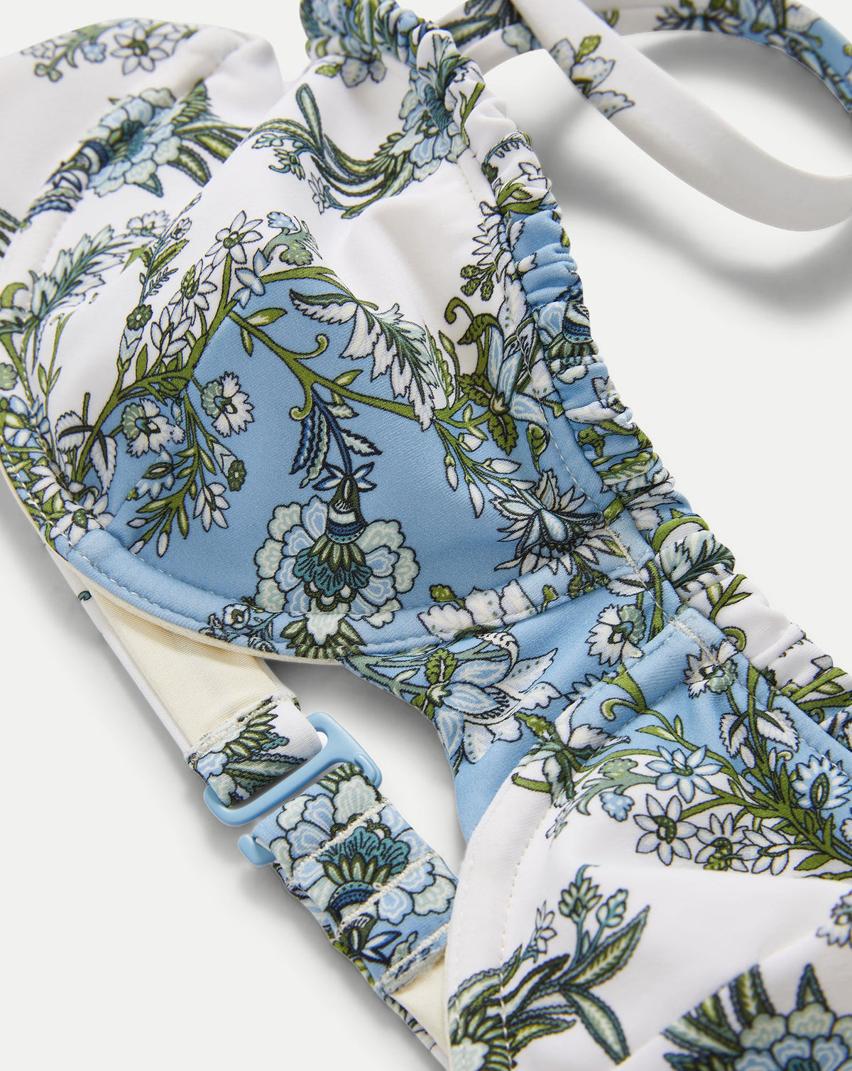 Veronica Beard | Rosella Bikini Top in Blue Floral Multi Blue Multi