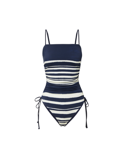 Veronica Beard | Paradisa Swimsuit in Navy Multi Navy Multi