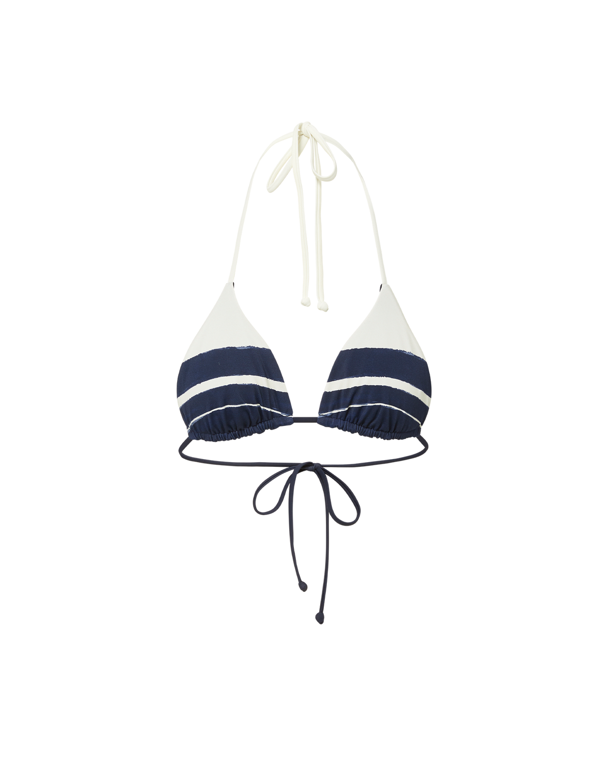 Veronica Beard | Solara Triangle Bikini Top in Navy Multi Navy Multi