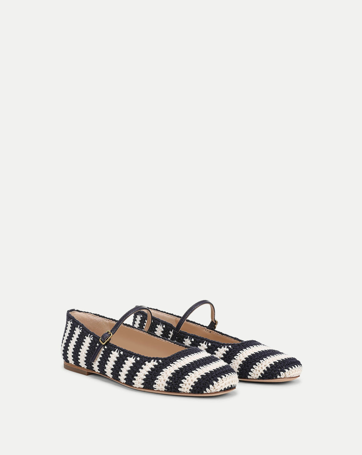 Veronica Beard | Ellie Crochet Flat in Navy/Ecru Navy/Ecru