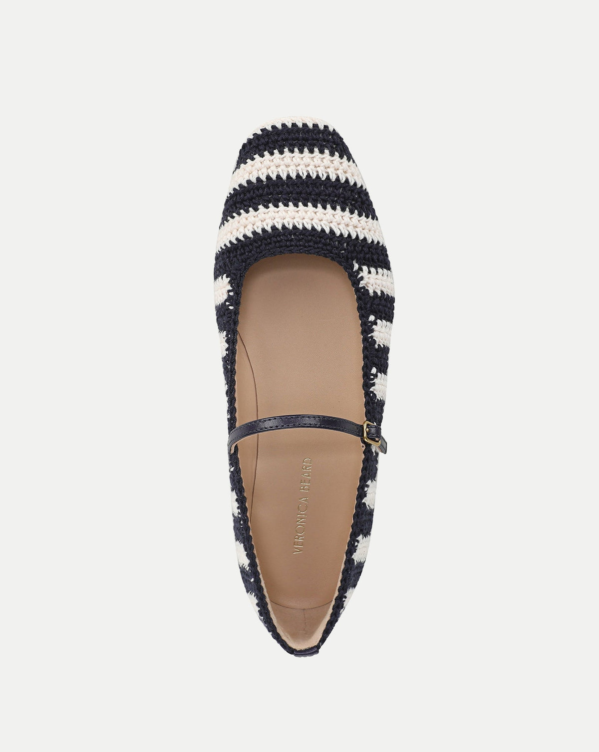Veronica Beard | Ellie Crochet Flat in Navy/Ecru Navy/Ecru