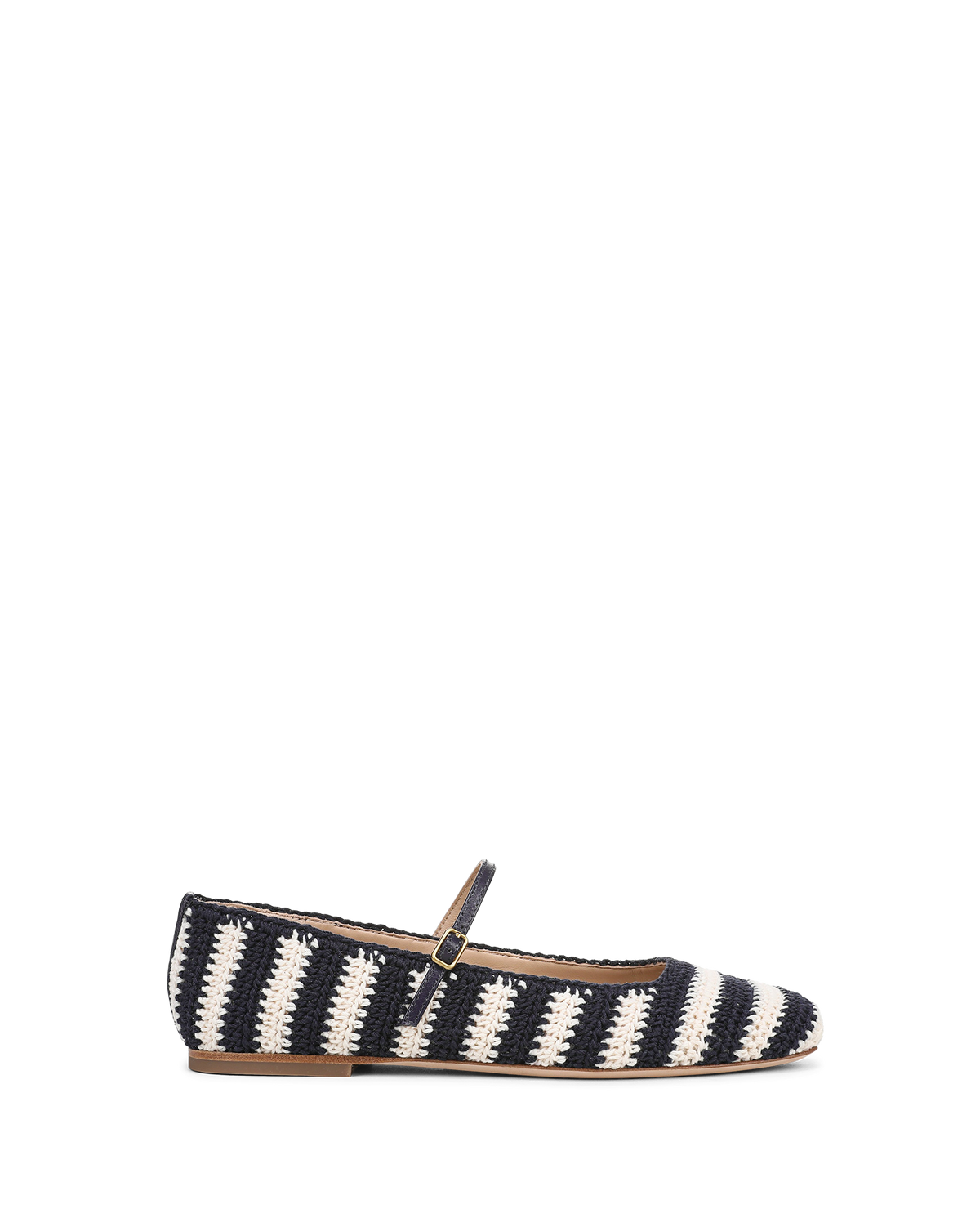 Veronica Beard | Ellie Crochet Flat in Navy/Ecru Navy/Ecru