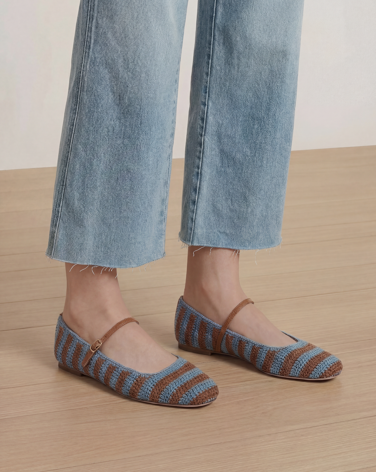 Veronica Beard | Ellie Crochet Flat in Blue/Hazelwood Blue/Hazelwood
