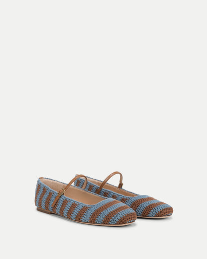 Veronica Beard | Ellie Crochet Flat in Blue/Hazelwood Blue/Hazelwood