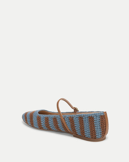 Veronica Beard | Ellie Crochet Flat in Blue/Hazelwood Blue/Hazelwood