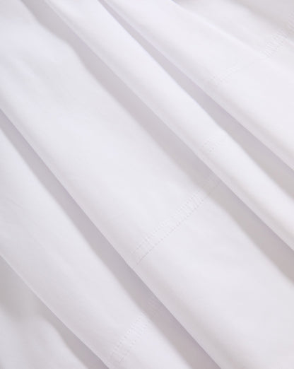 Veronica Beard | Lisette Cotton Poplin Midi Dress in White White