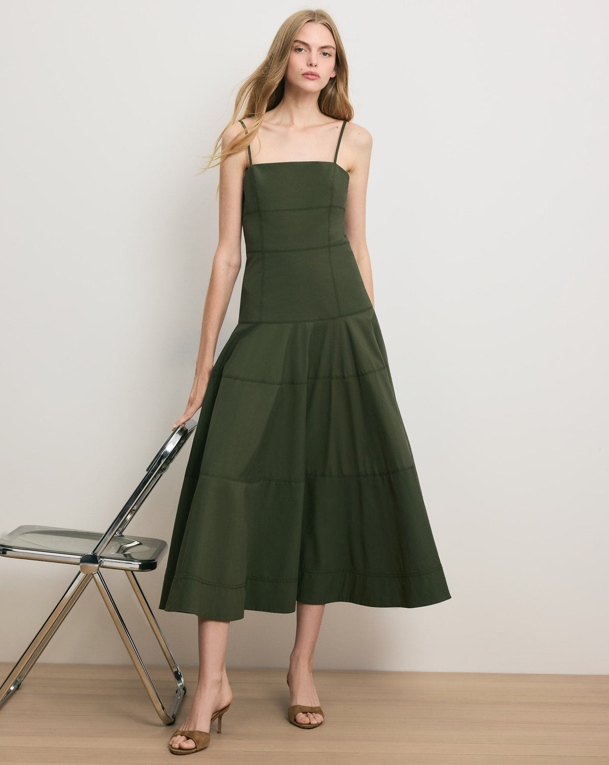 Veronica Beard | Ilona Midi Dress in Army Army