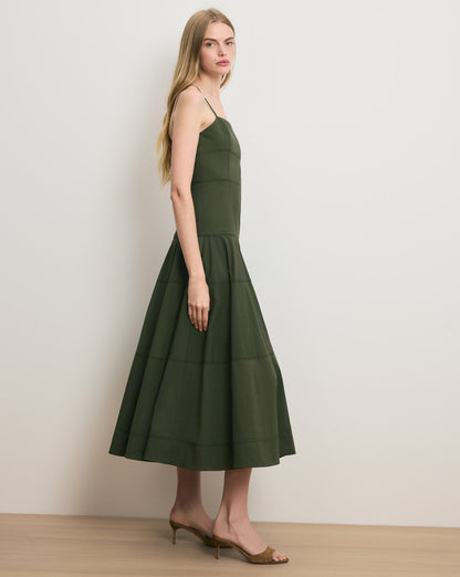 Veronica Beard | Ilona Midi Dress in Army Army