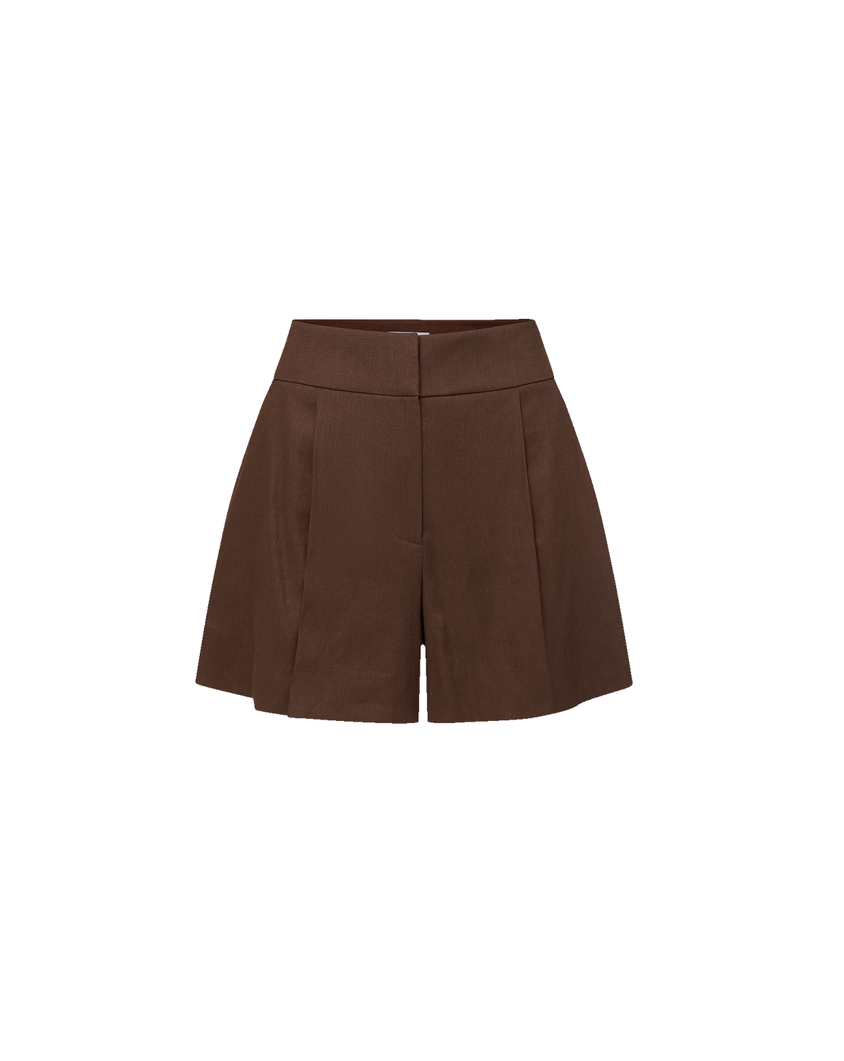 Veronica Beard | Haina Pleated Short in Dark Mocha Dark Mocha