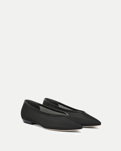 Veronica Beard | Bancroft Mesh Flat in Black Black
