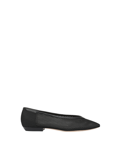 Veronica Beard | Bancroft Mesh Flat in Black Black