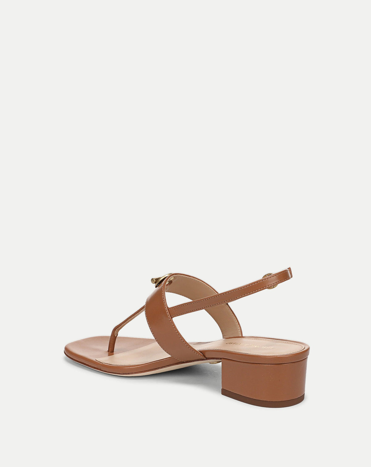Veronica Beard | Andie Toggle Block-Heel Sandal in Tan Leather Hazelwood Hazelwood