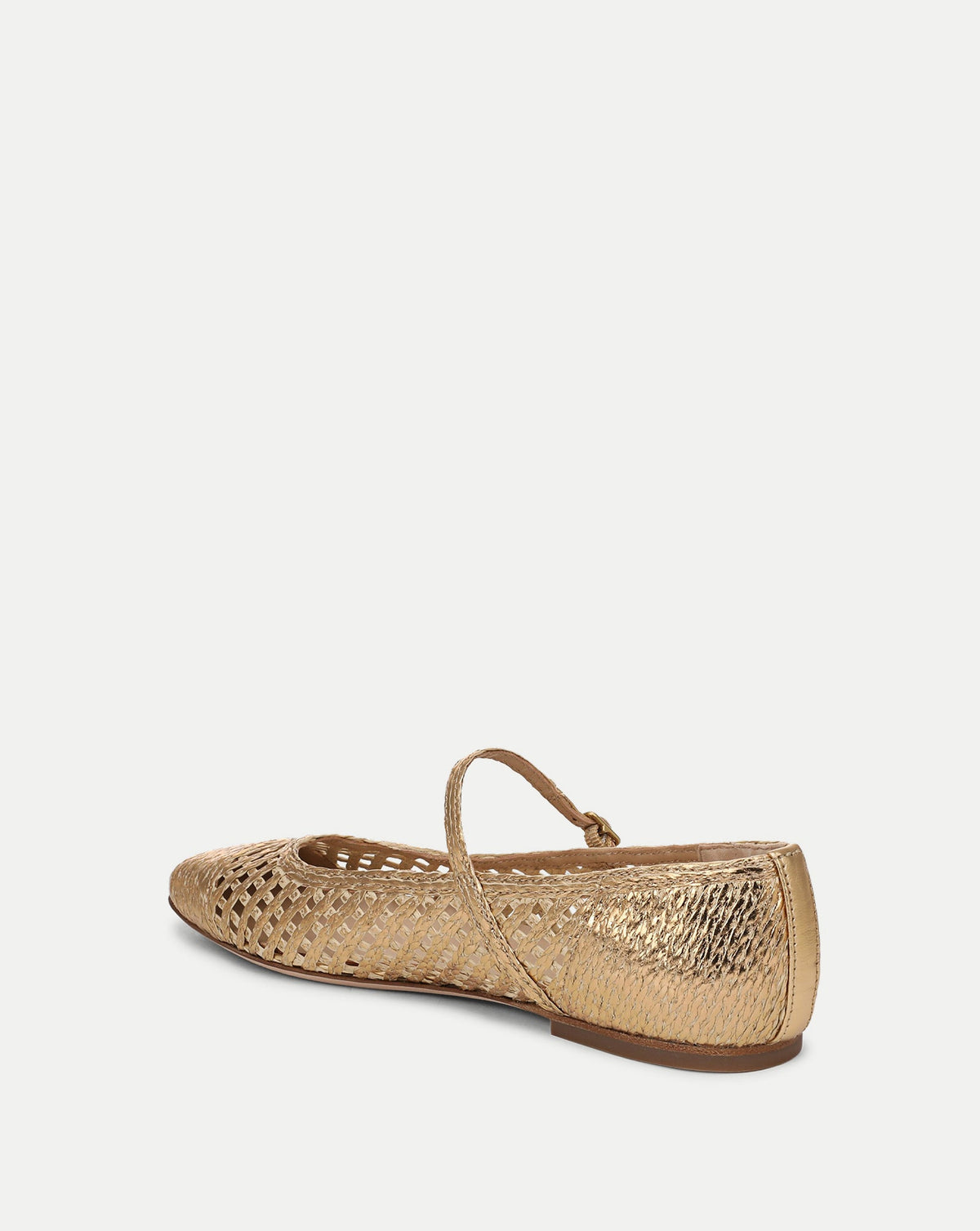 Veronica Beard | Ellie Woven Raffia Flat in Pale Gold Pale Gold