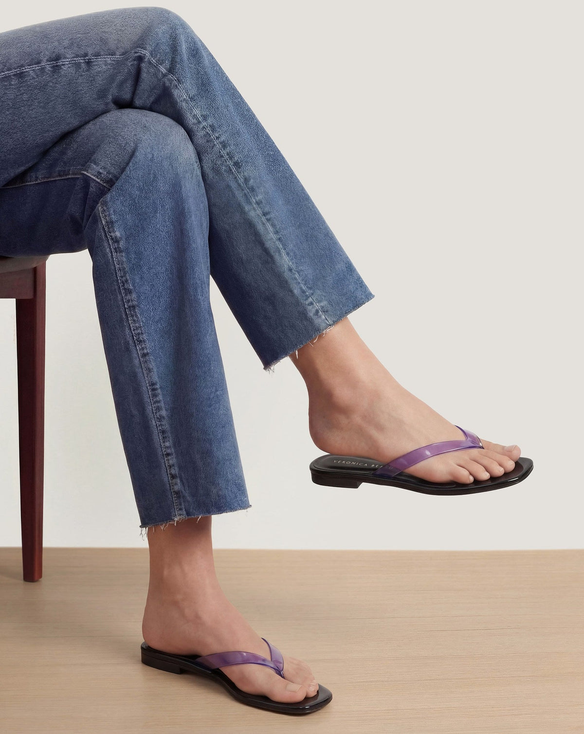 Veronica Beard | Clea Jelly Flip-Flop Sandal in Light Purple Orchid Haze Orchid Haze