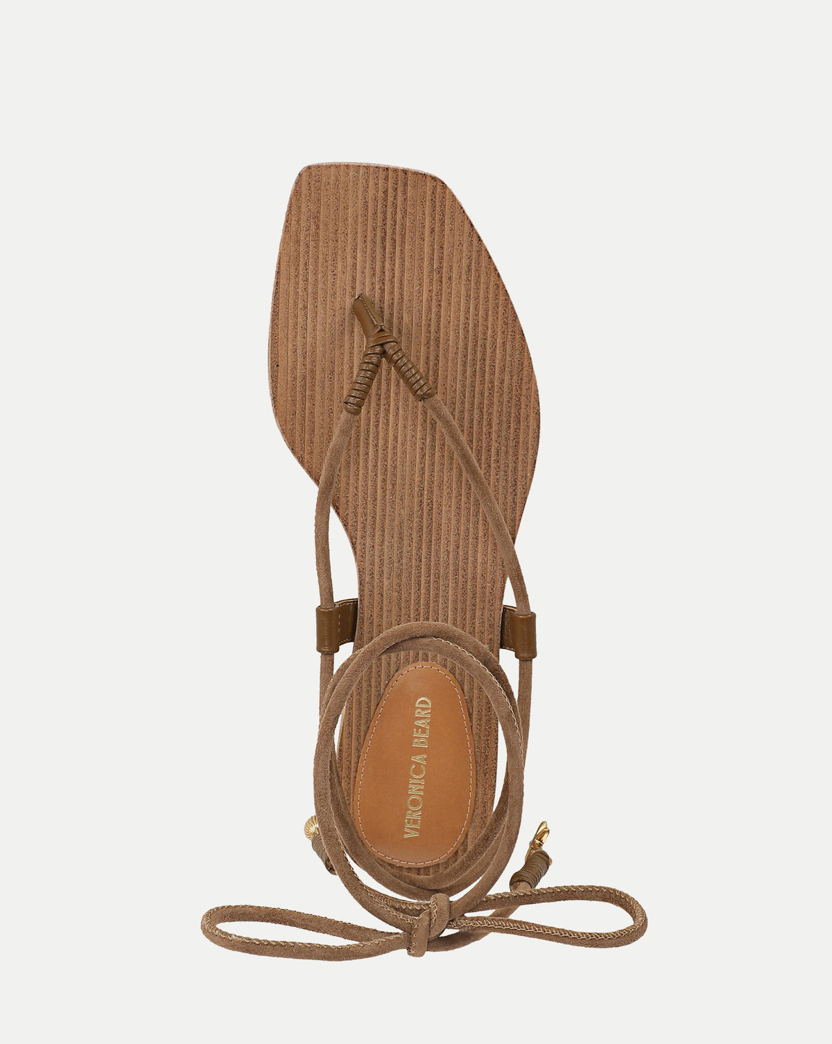 Veronica Beard | Rosetta Wrap Sandal in Brown Chestnut Chestnut