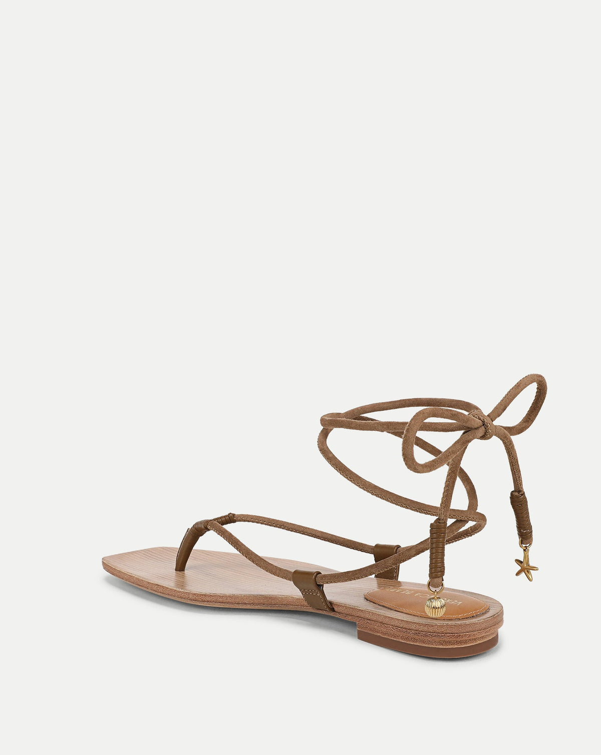 Veronica Beard | Rosetta Wrap Sandal in Brown Chestnut Chestnut