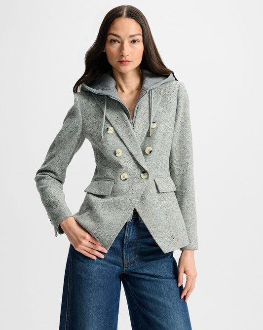 Veronica Beard | Miller Dickey Jacket in Antique Blue Melange Antique Blue Melange