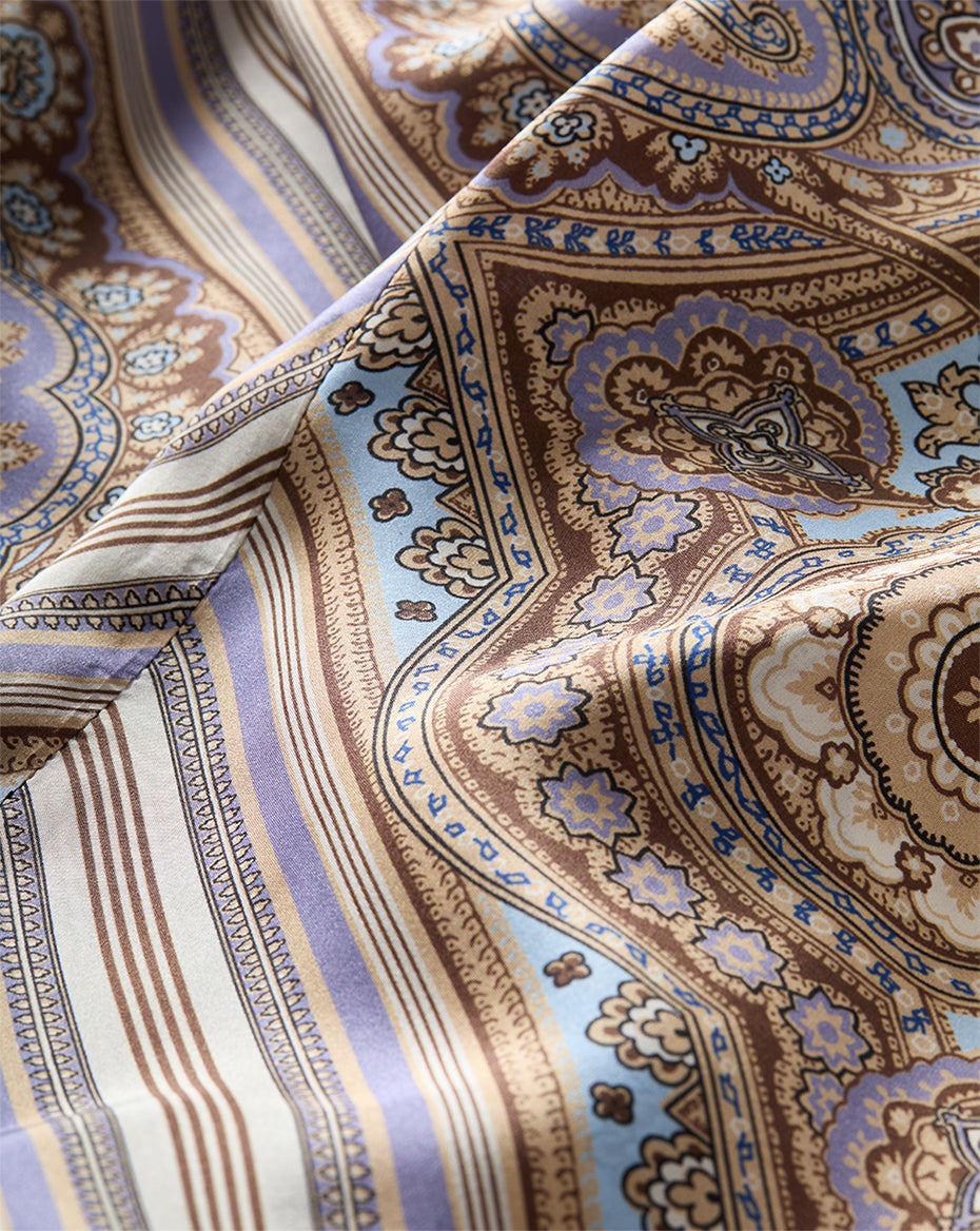 Veronica Beard | Grigore Silk Pant in Stone Khaki Multi Stone Khaki Multi