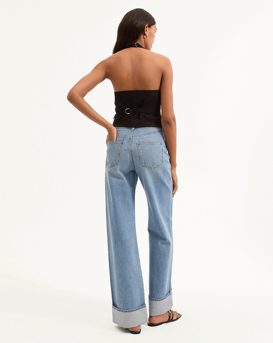 Veronica Beard | Arabella Stretch-Linen Vest in Black Black