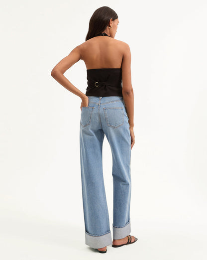 Veronica Beard | Arabella Stretch-Linen Vest in Black Black