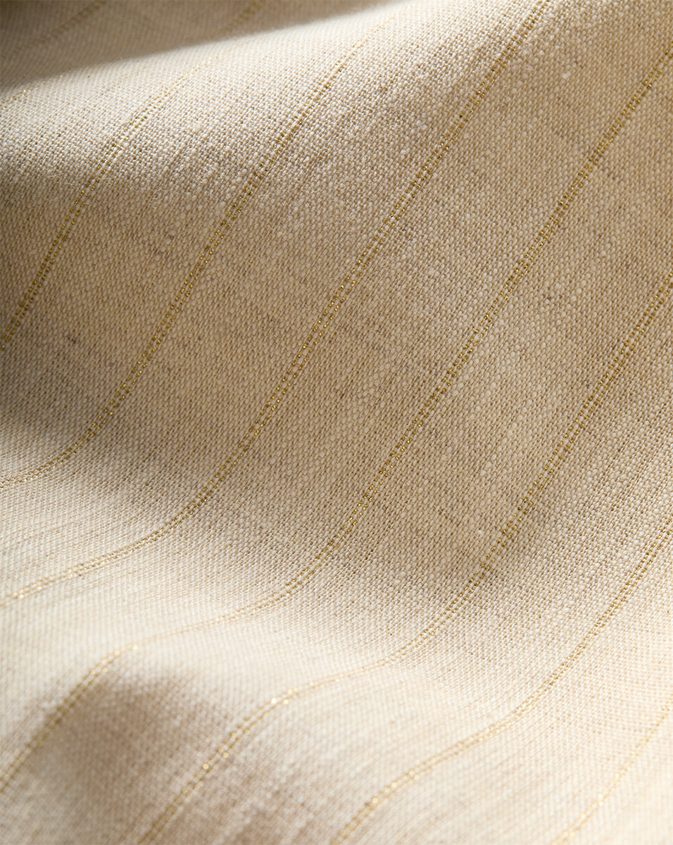 Veronica Beard | Jude Metallic Pinstripe Pant in Natural/Gold Natural/Gold