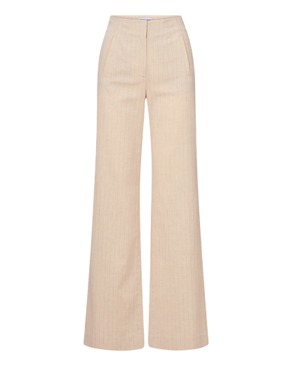 Veronica Beard | Jude Metallic Pinstripe Pant in Natural/Gold Natural/Gold