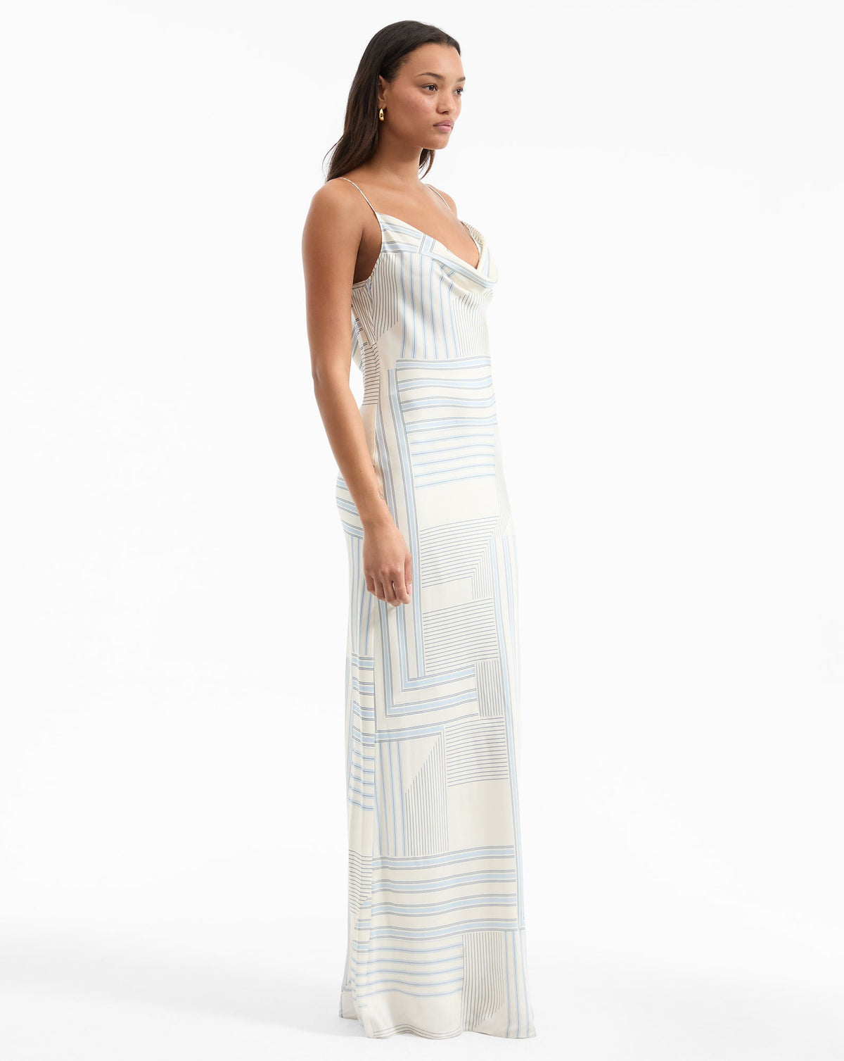 Veronica Beard | Madison Slip Dress in Blue & White Dove/Blue Lake Multi Dove/Blue Lake Multi