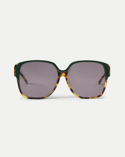 Veronica Beard | Brigitte Oversized Sunglasses in Green Green