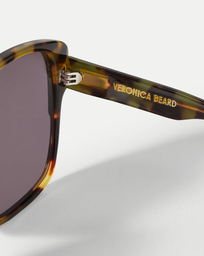 Veronica Beard | Brigitte Oversized Sunglasses in Green Green