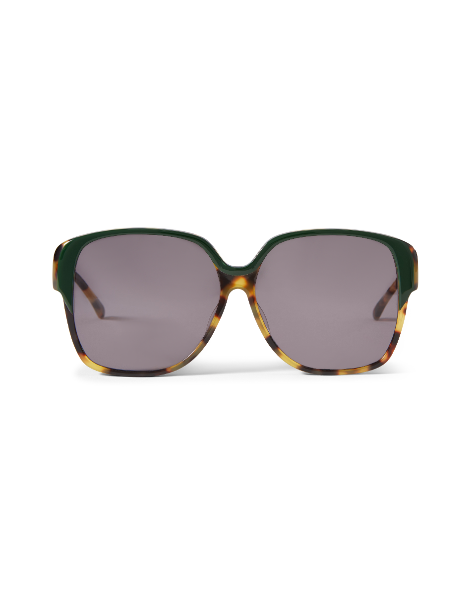 Veronica Beard | Brigitte Oversized Sunglasses in Green Green