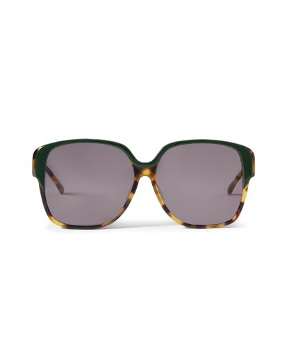 Veronica Beard | Brigitte Oversized Sunglasses in Green Green