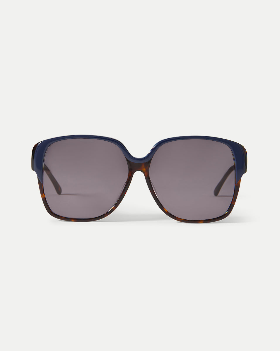 Veronica Beard | Brigitte Oversized Sunglasses in Blue Blue