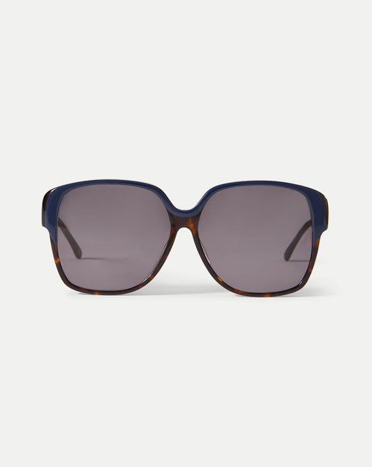 Veronica Beard | Brigitte Oversized Sunglasses in Blue Blue