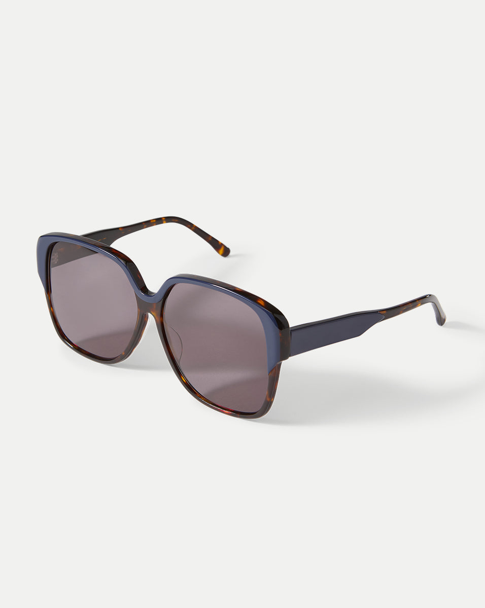 Veronica Beard | Brigitte Oversized Sunglasses in Blue Blue