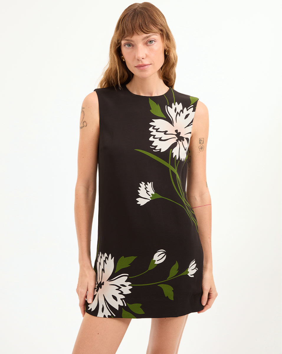 Veronica Beard | Cromwell Shift Dress in Black Multi Black Multi