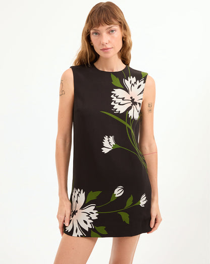 Veronica Beard | Cromwell Shift Dress in Black Multi Black Multi