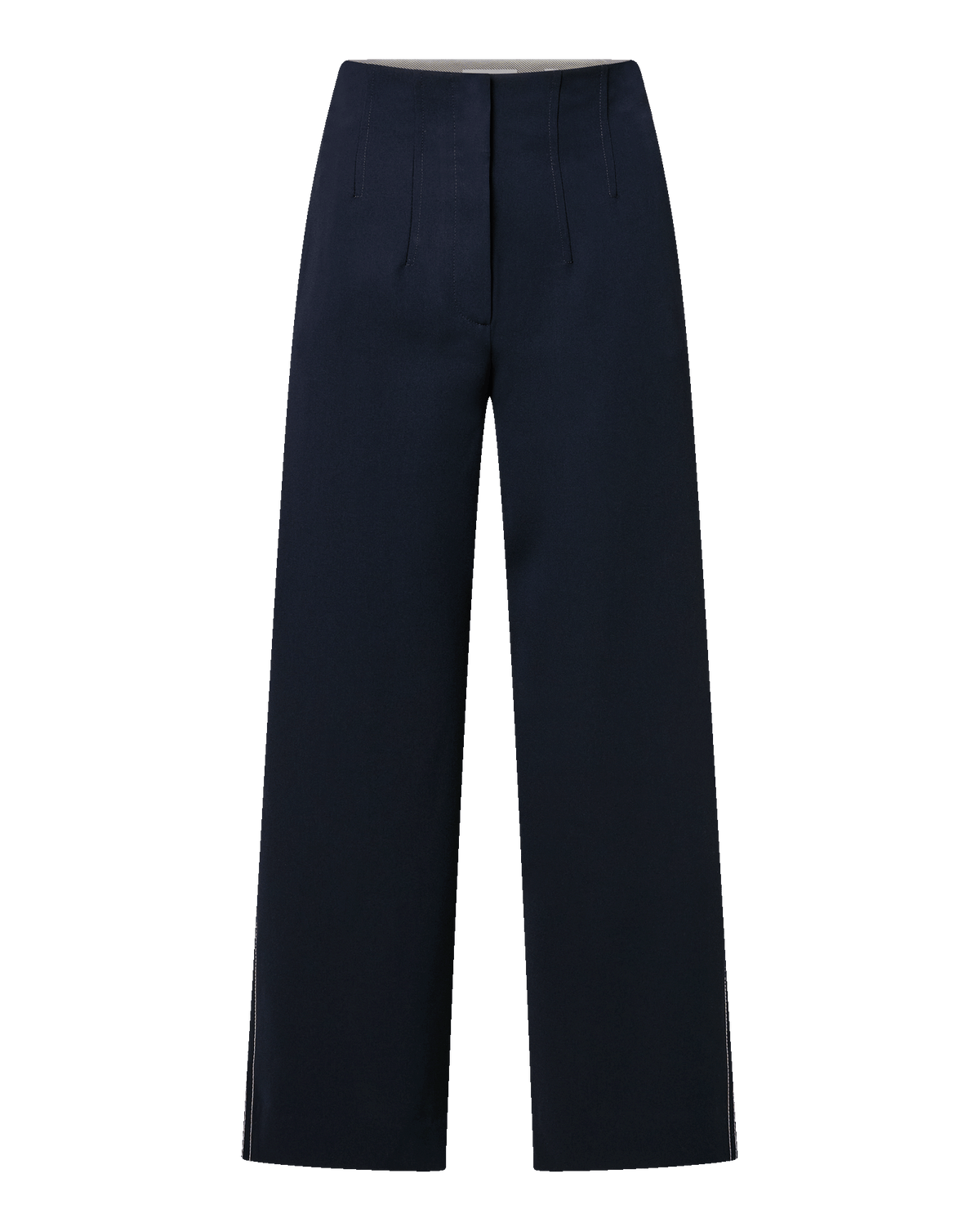 Veronica Beard | Ellin Cropped Wide-Leg Pant in Navy Navy