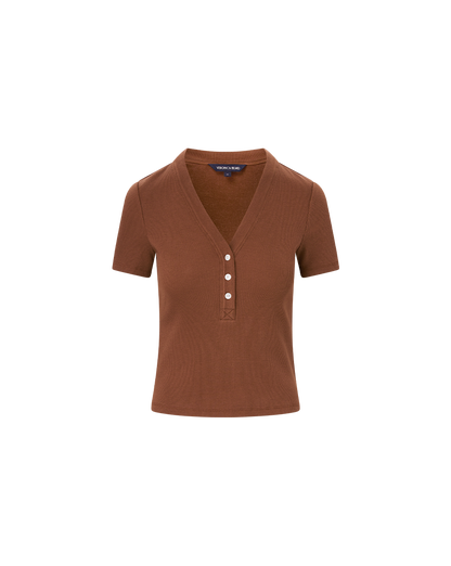 Veronica Beard | Dekalb Short-Sleeve Top in Light Chicory Light Chicory