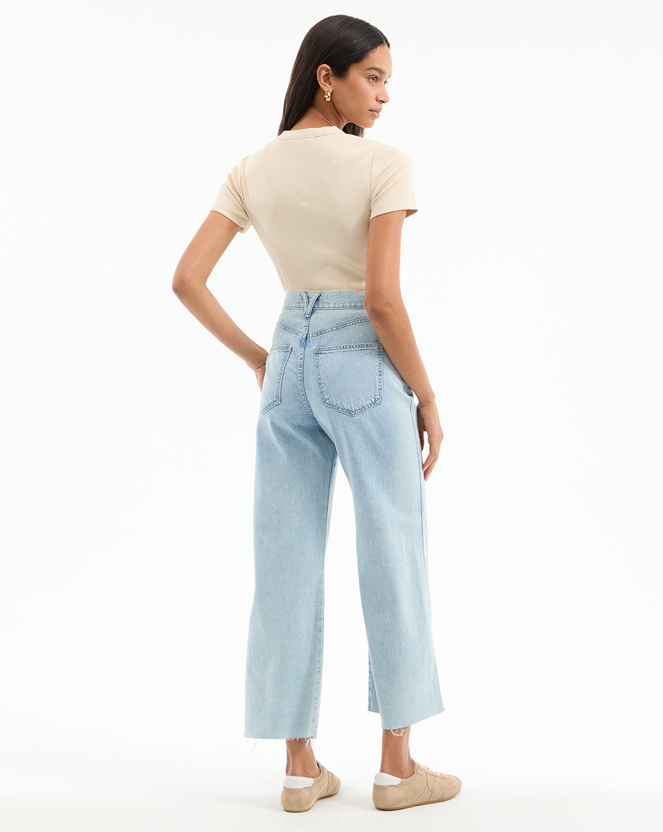 Veronica Beard | Dekalb Short-Sleeve Top in Limestone Limestone