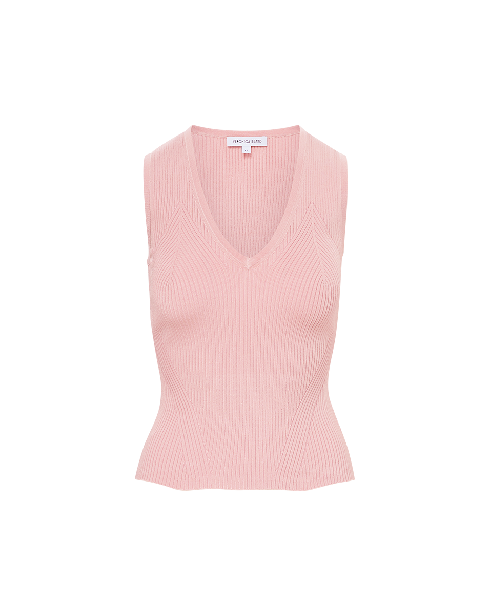 Veronica Beard | Sid Knit Tank Top in Pink | Pullover Pink Clay