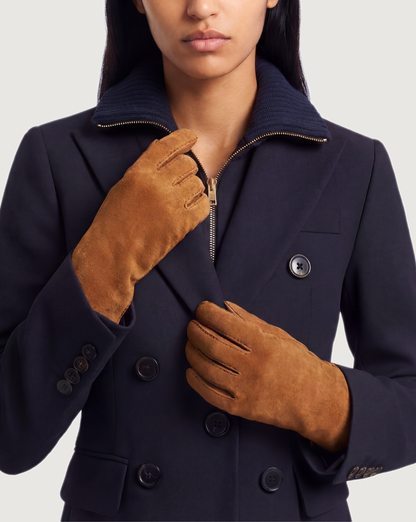 Veronica Beard | Denise Suede Glove in Acorn Acorn