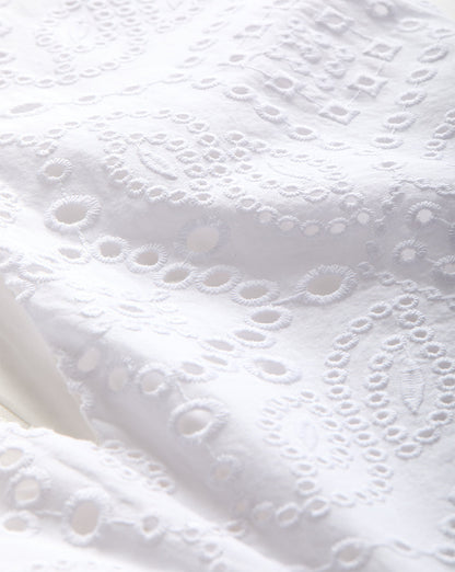 Veronica Beard | Aven Eyelet Midi Dress in White White