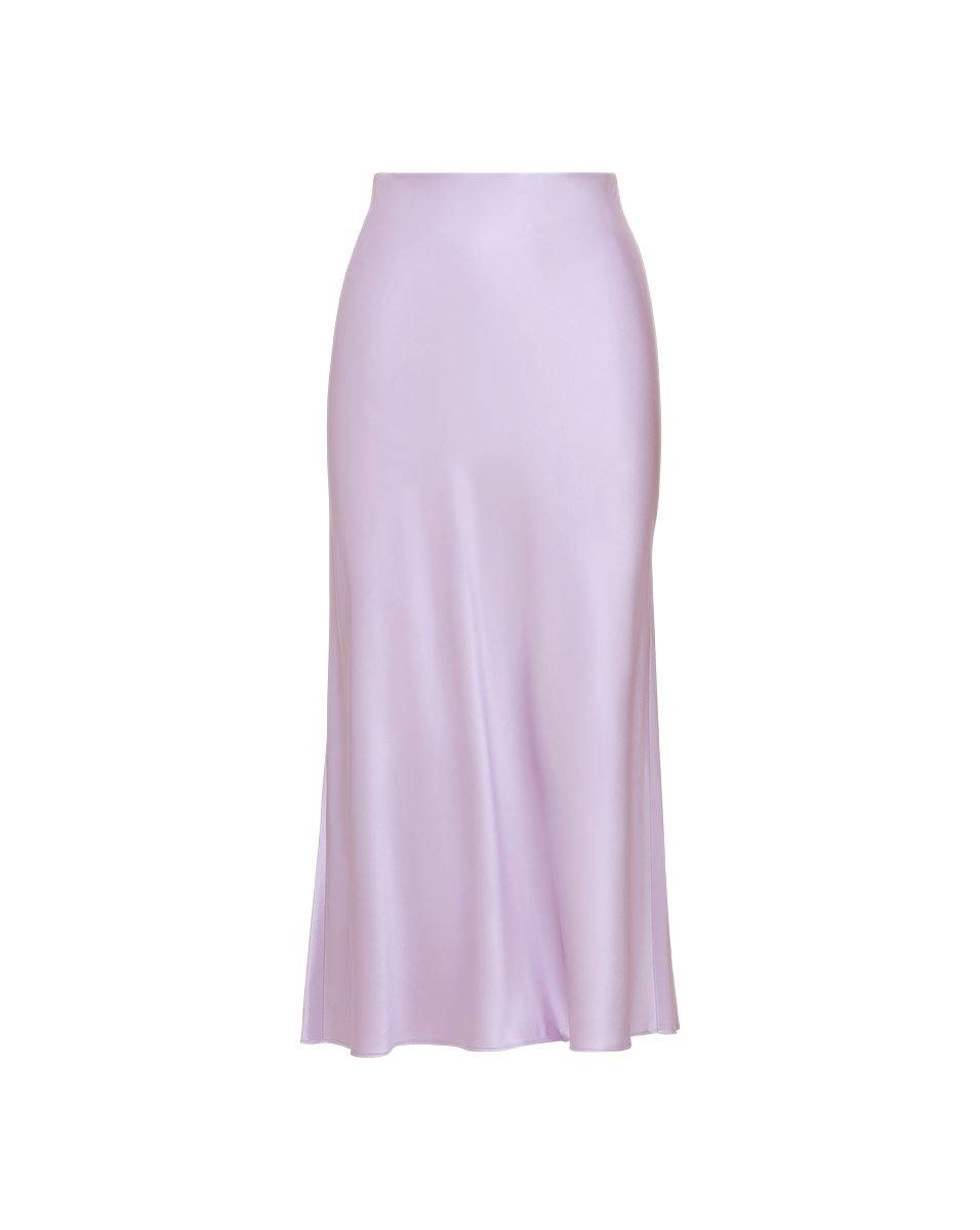 Veronica Beard | Clover Stretch-Silk Skirt in Soft Lilac Soft Lilac