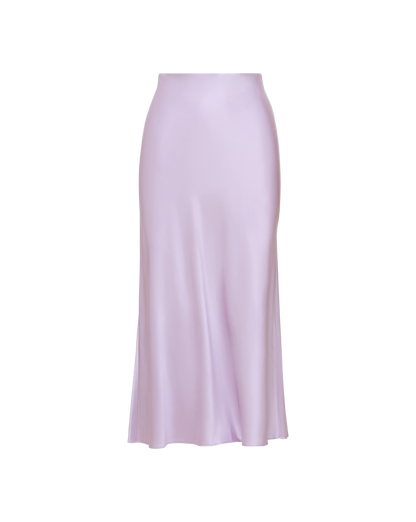 Veronica Beard | Clover Stretch-Silk Skirt in Soft Lilac Soft Lilac