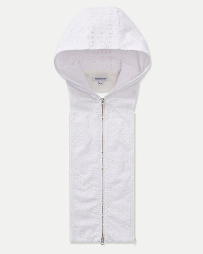 Veronica Beard | Marlo Eyelet Hoodie Dickey in White White