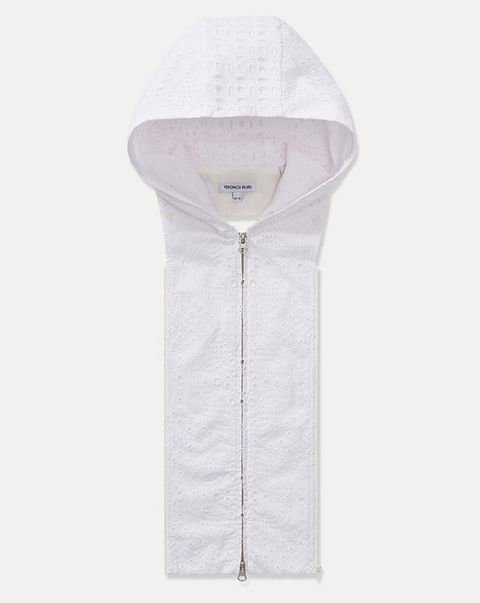 Veronica Beard | Marlo Eyelet Hoodie Dickey in White White