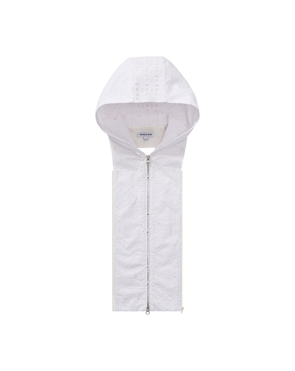 Veronica Beard | Marlo Eyelet Hoodie Dickey in White White
