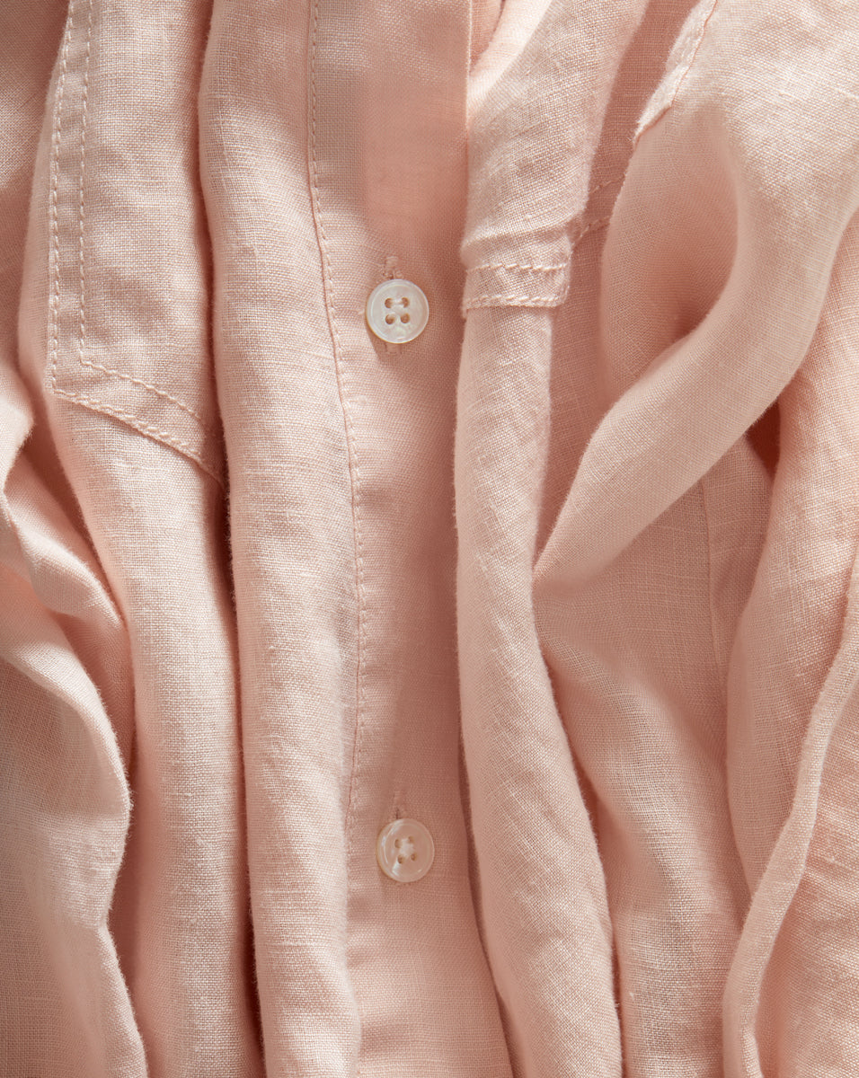 Veronica Beard | Gil Linen Shirt in Pink Pink Shell